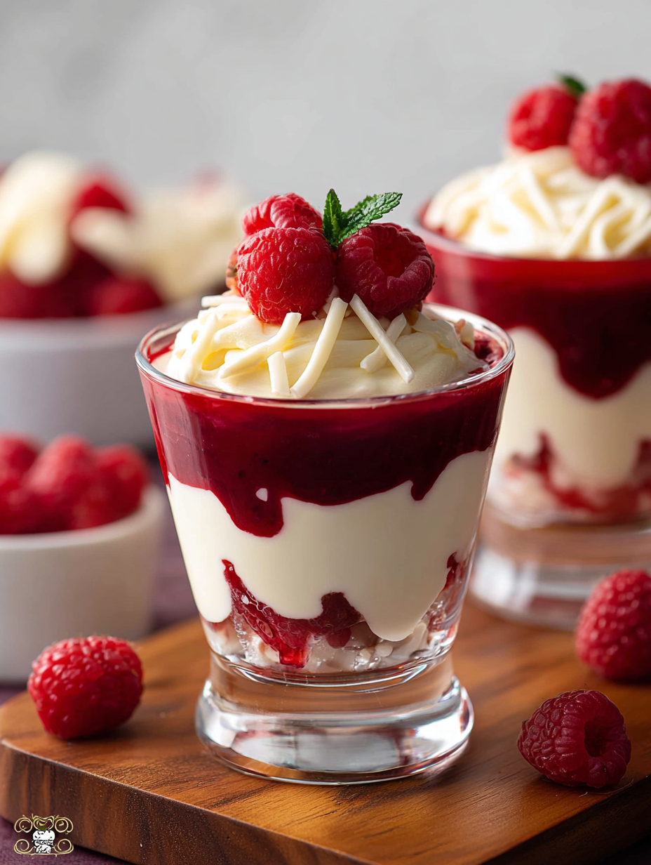 White Chocolate Raspberry Parfaits