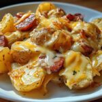 Cheesy Ranch Potatoes and Smoked Sausage