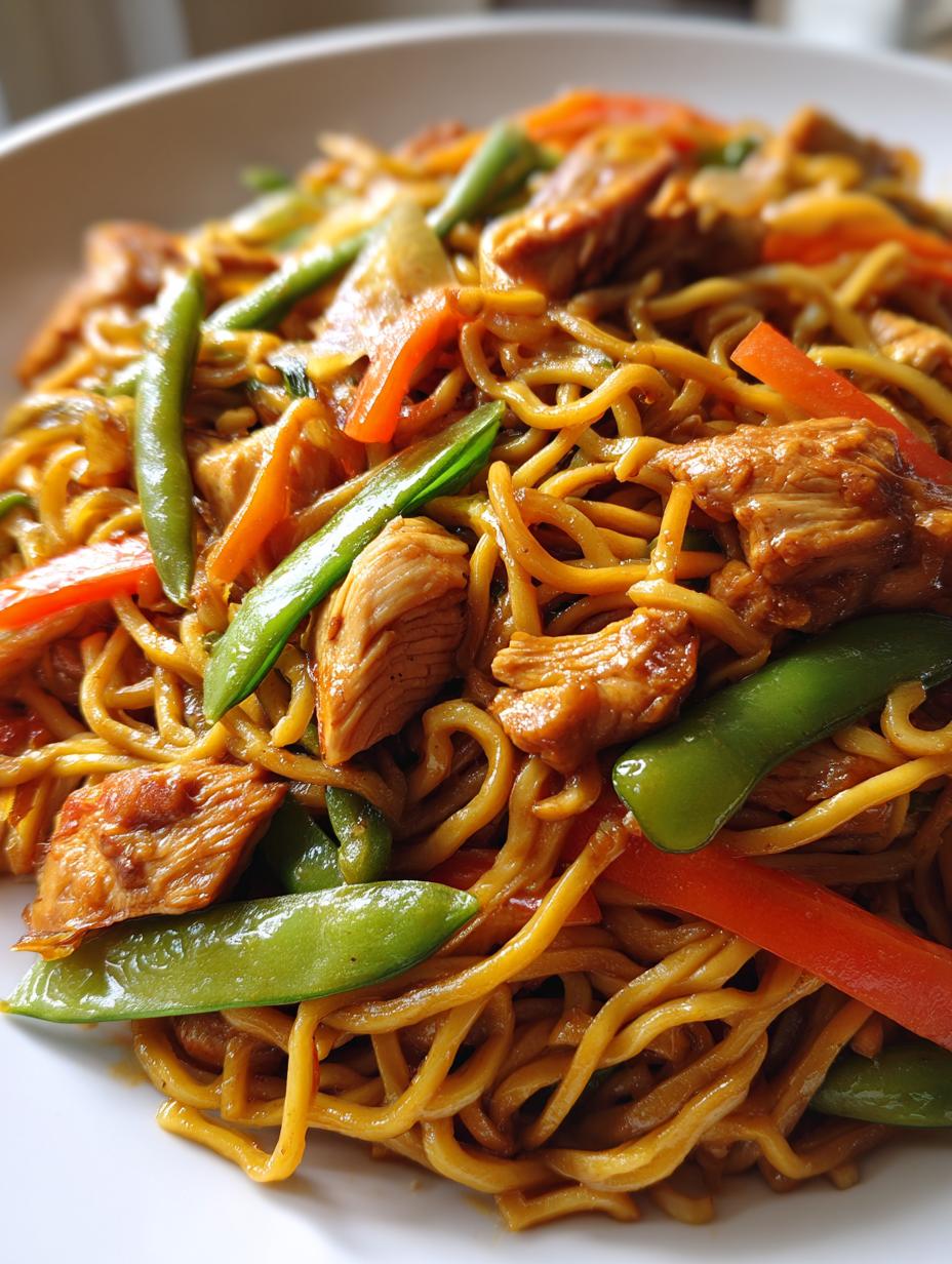 Chicken lo mein - detail 1