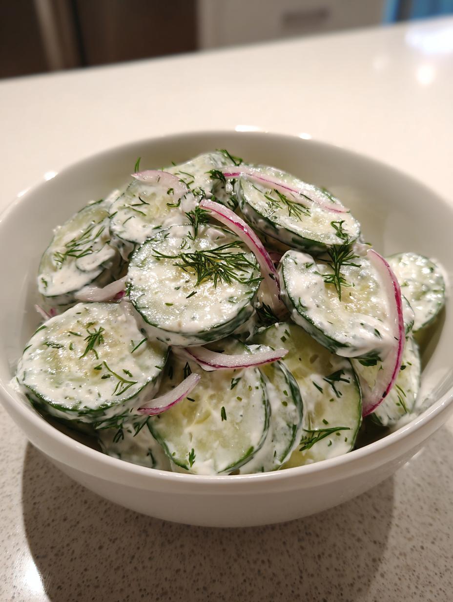 Creamy Cucumber Salad - detail 1