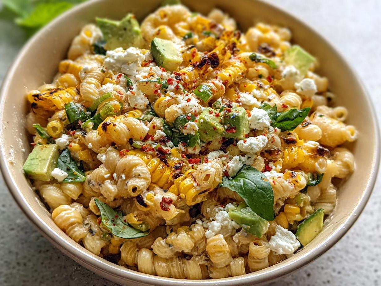 Creamy Street Corn Pasta Salad