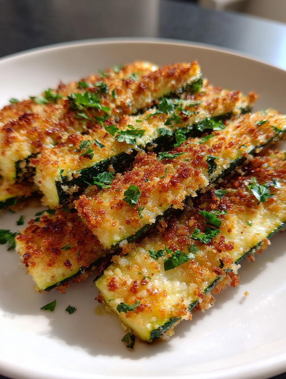 Roasted Zucchini with Parmesan Cheese and Bread Crumbs - detail 1
