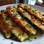 Roasted Zucchini with Parmesan Cheese and Bread Crumbs